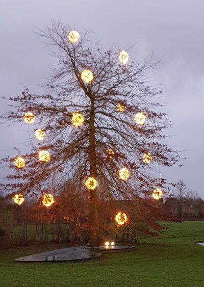 Kerstverlichting buiten Barneveld