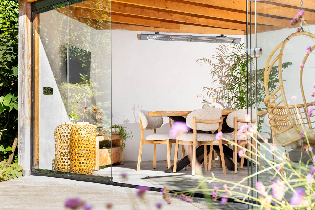 Veranda met shuifpuien